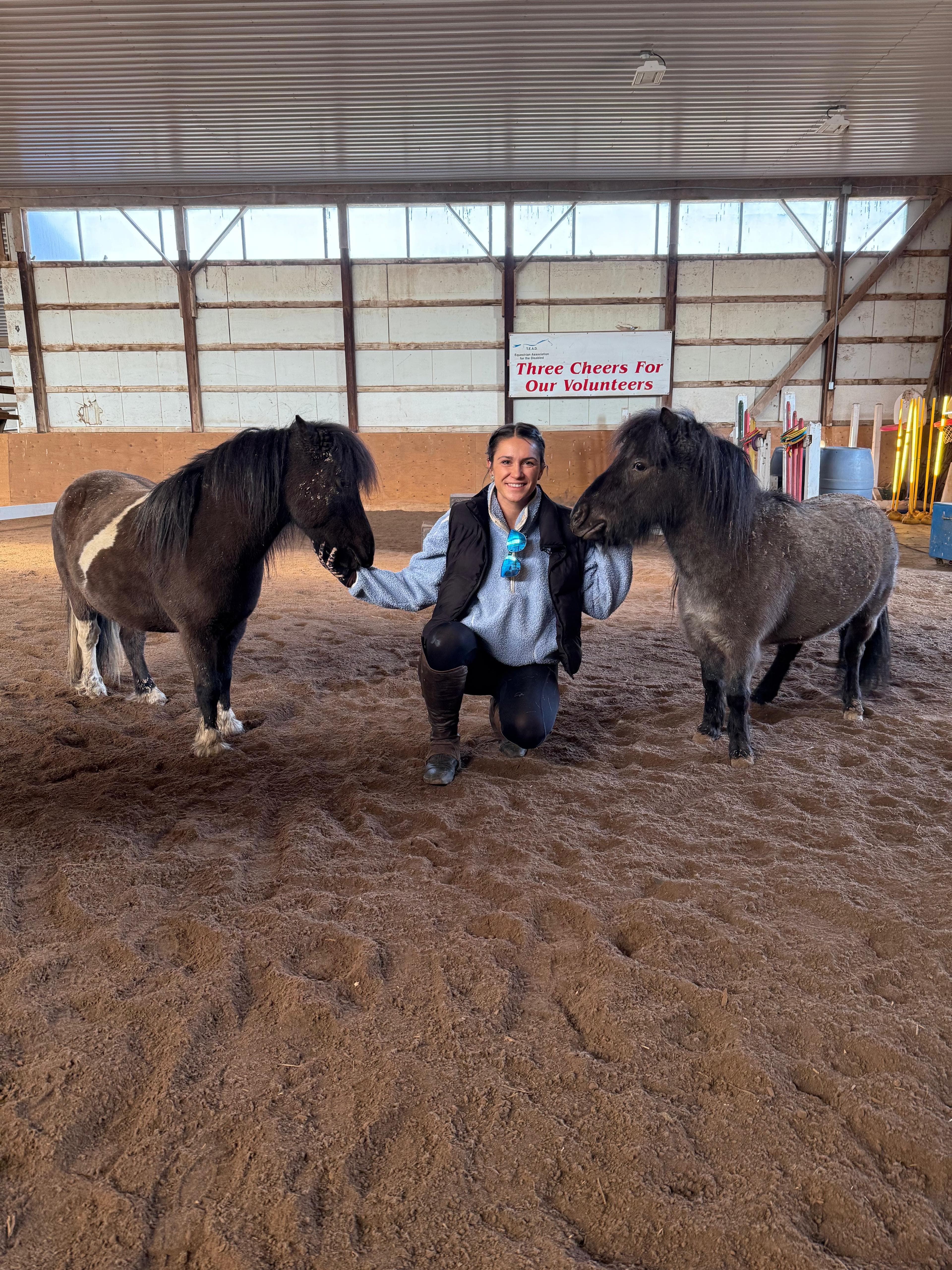 Dominika with horses